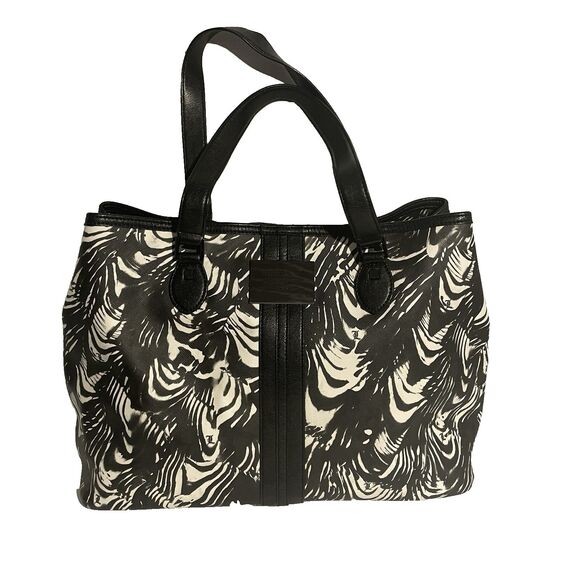 Vintage L.A.M.B by Gwen Stefani ~ Percy Handbag/Purse Black White NWOT - Picture 1 of 6